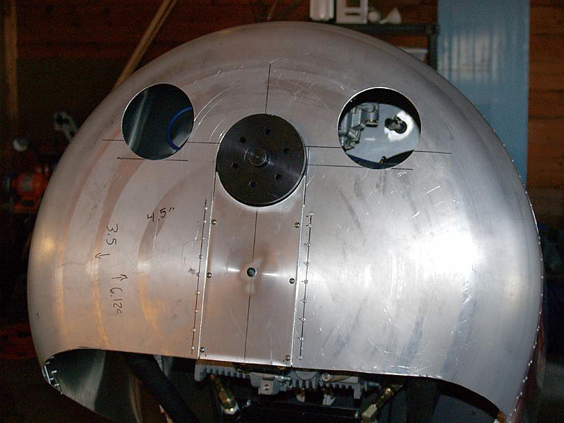 0775.jpg - Cowling test fit for the baffling and plate for easy removal.