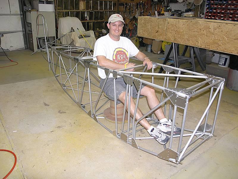 inthefuselage.jpg - Me sitting in the fuselage at the end of Day 1
