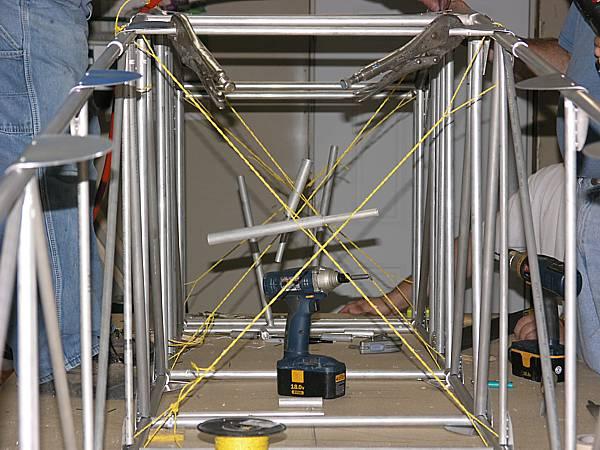 tieittogether.jpg - Working on the fuselage.